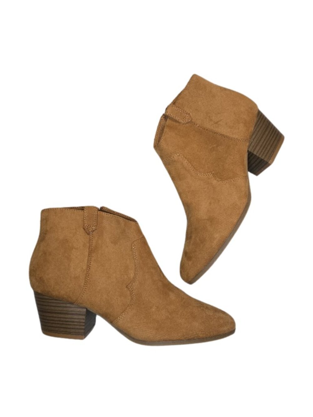 NWT Old Navy Faux-Suede Western Ankle Booties in a light brown Size 9